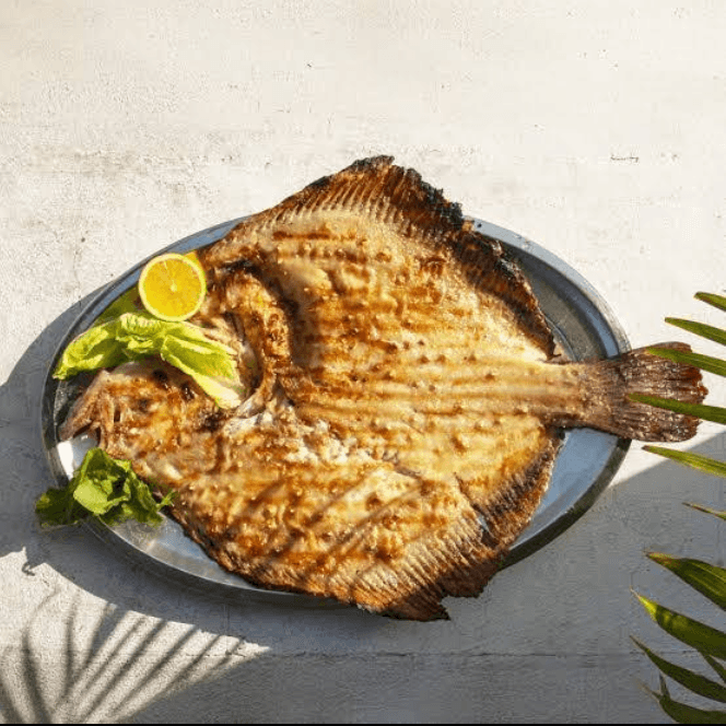 Fresh grilled fish dish