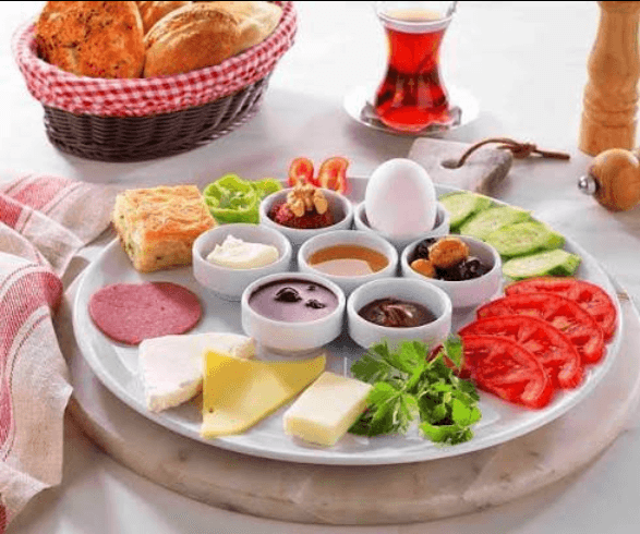 Large Turkish breakfast spread