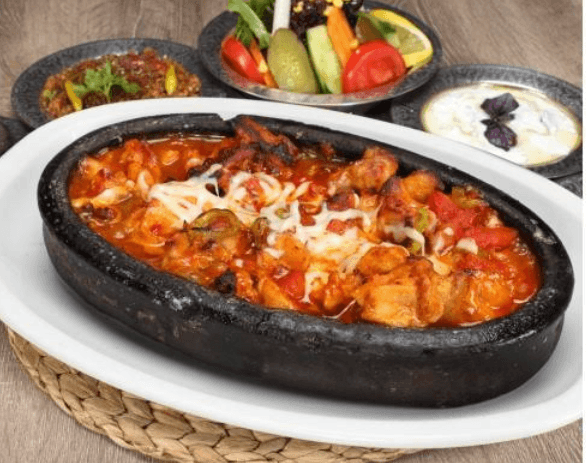 Chicken casserole in rich sauce