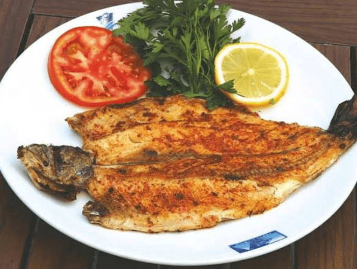 Grilled trout with lemon