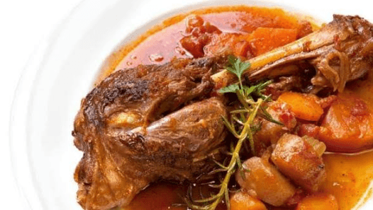 Slow roasted leg of lamb