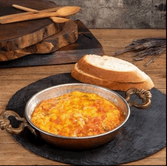 Menemen Turkish eggs with tomato