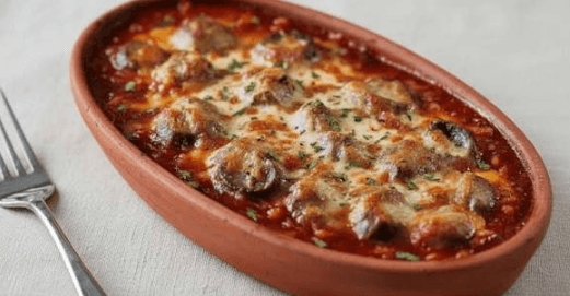 Baked moussaka with eggplant